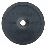 Диск 25 кг олимпийский, черный ProfiGym