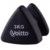 Гантель для фитнеса неопреновая треугольная Voitto 3 кг